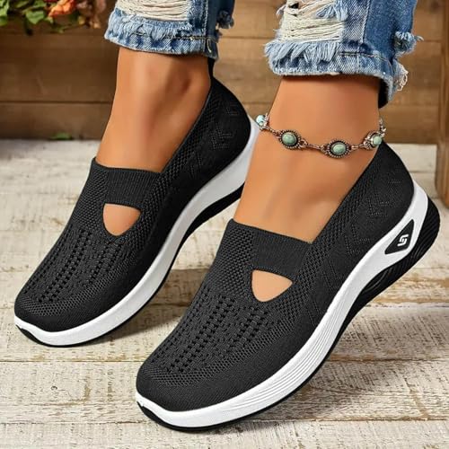 Orthopedic Shoes for Women - Lightweight, 2025 New, Woven Breathable, Soft Soled, Slip-On, Arch Support, Casual Walking Shoe Sneakers3