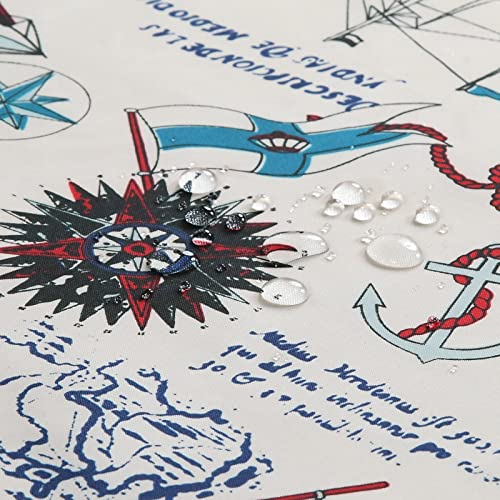 Ds Bath Regatta Vintage Sailing Ocean Polyester Shower Curtain,Gray Shower Curtains For Bathroom,Decorative Bathroom Curtains,Printed Waterproof Bath Curtain,72" W X 72" H #TOP1