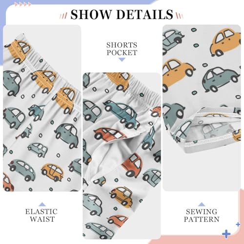 Pajama Bottoms, Doodle Police Car Pajamas Pant Lounge Wear Sleep Long Pants Casual Sleepwear PJS4