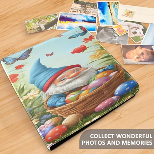 Álbum de Fotos Autoadhesivo DIY Scrapbook Álbum Primavera Gnome de Pascua Mariposa Encadernador de 3 Anillos Álbum de Fotos 40 Páginas 8x10 para Memorias miniatura 5
