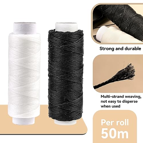 ENCHOL 100 m Leather Waxed Thread, Upholstery Repair Sewing Thread Kit with Sewing Needles - Image 4