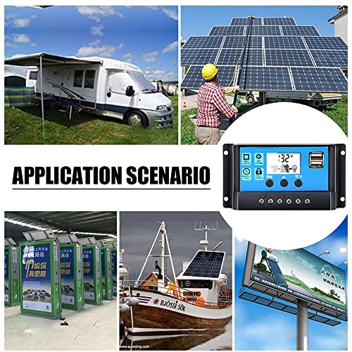 Weytoll Controlador de painel solar universal regulador de carga de bateria 12 v / 24 v auto com dua