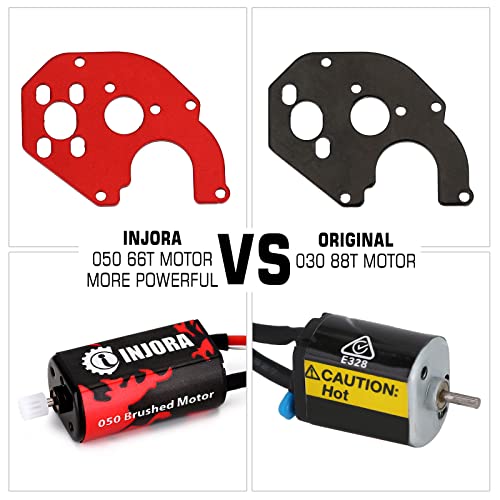 Injora Rc Motor Ii 050 66T Brushed Motor With Metal Mount For Ax24 Scx24 Gladiator Bronco C10 Jlu Deadbolt B17 Axial 1/24 Crawler Upgrade Parts #TOP1
