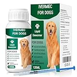 lvermect Dewormer Liquid for Dogs, Broad Spectrum for All Wormer, Hookworms, Lung Worms, Pin Worms, Round Worms