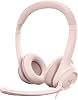 Logitech H390 Wired Over-Ear Microphone Headset, Digital Stereo Audio, Foldable Noise Canceling Microphone, On-Cable Inspections, Pink