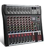 8-channel audio mixer,console with bluetooth USB,audio mixer with effects,dj mixer,dj equipment for