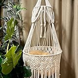 TOYAFUN Macrame Cat Hammock Hanging Cat Bed - Boho Wall Hanging Cat Hammock for Indoor Outdoor Home...