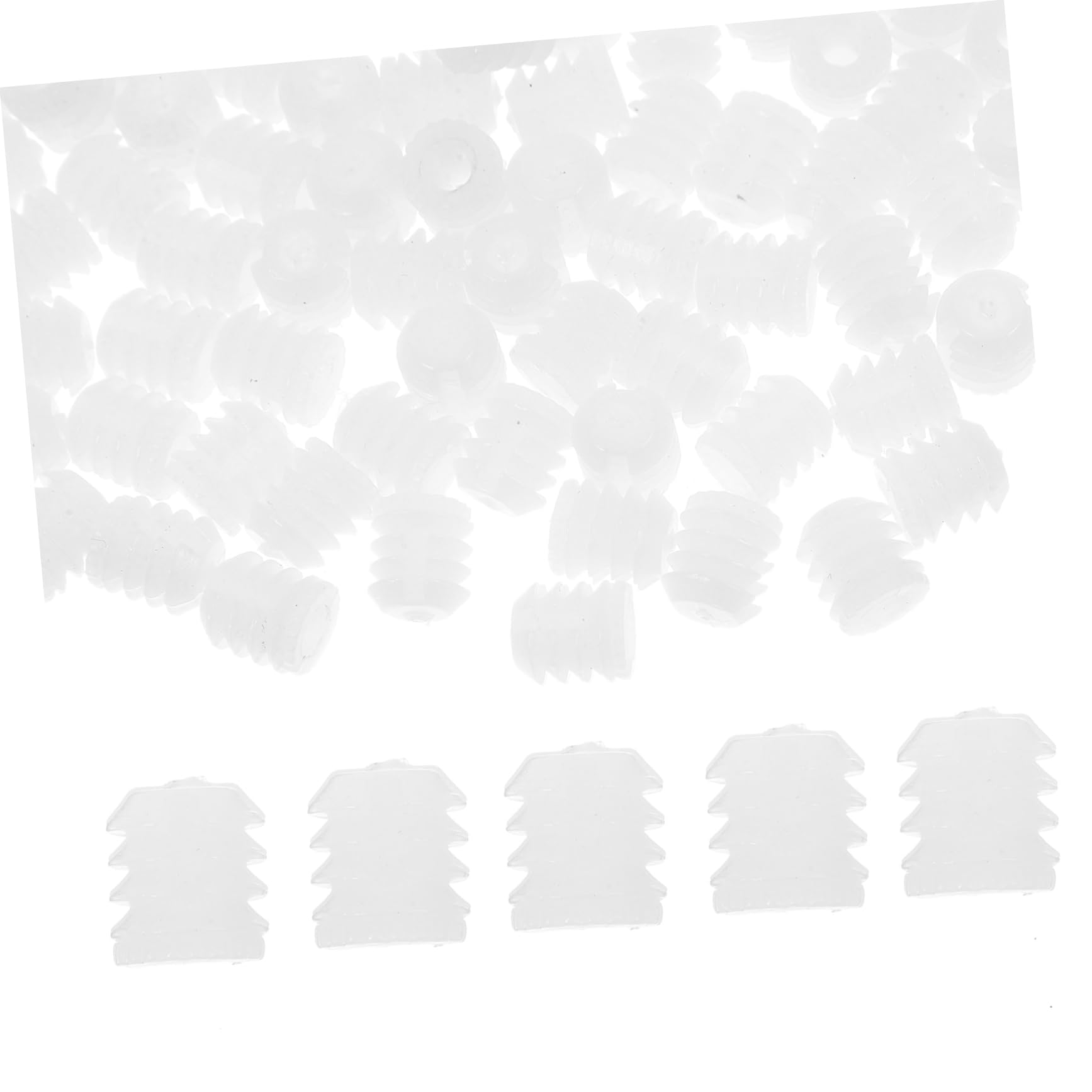QUARKZMAN 50 Inserti In Plastica Per Cerniere M4 X 8 Mm Con Viti Autofilettanti – Per Mobili E Ante, Bianco