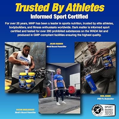 MHP Dark Matter Post Workout، Recovery Accelerator، w / Multi Phase Creatine، Waxy Maize Carbohydrate، 6g EAAs، Orange Crush، 20 Servings، 55 Oz
