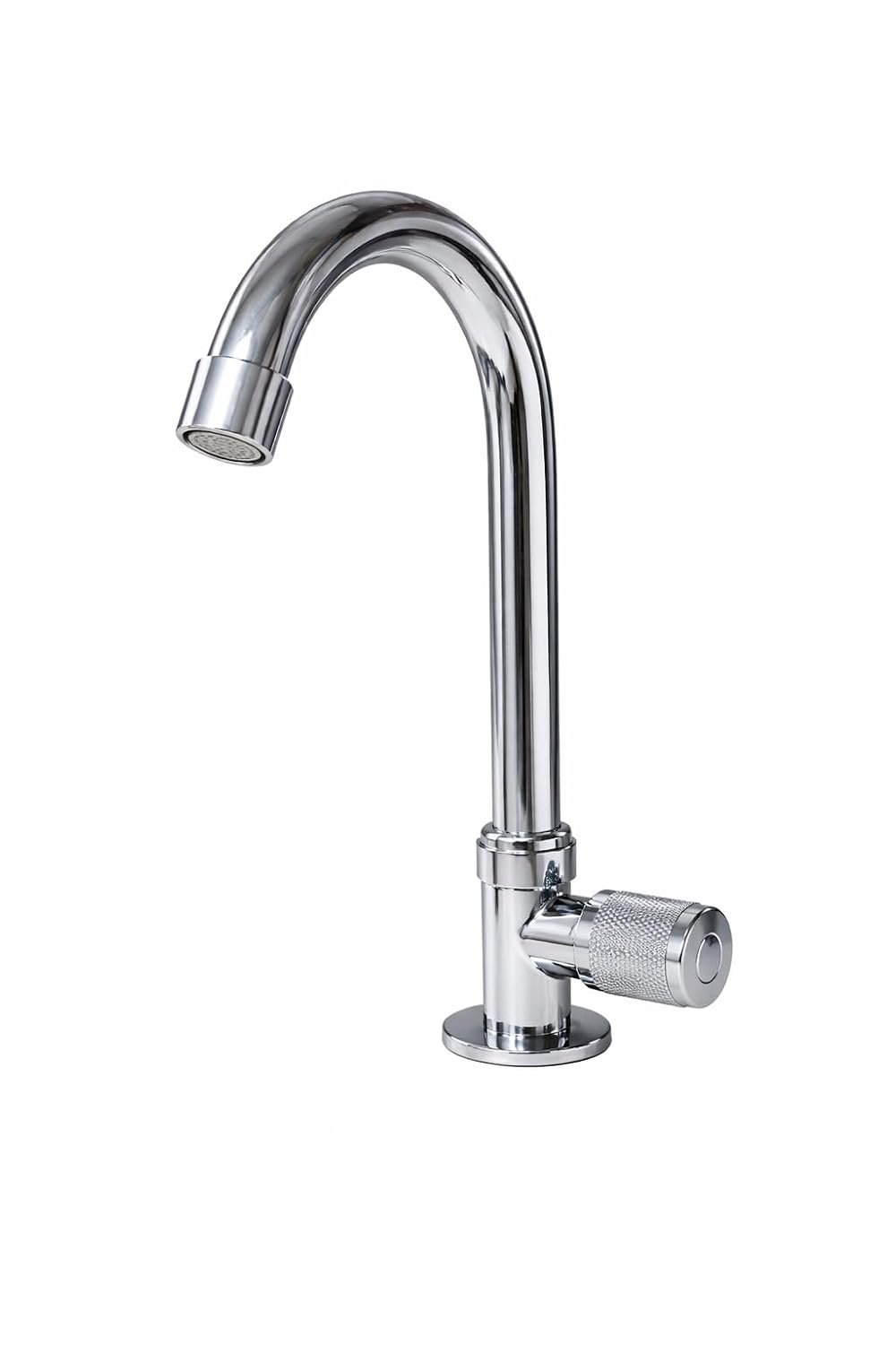 BATH GURU (swis'x) Swan Neck Pillar Tap for Wash Basin | Deck Mounted Faucet | 360° Rotatable Spout | Heavy Zinc Body with...