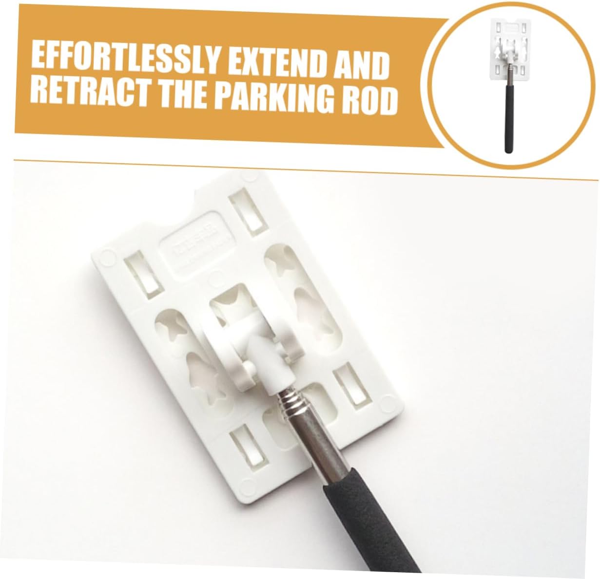 2pcs Parking Card Holder for Car with Telescopic Rod White image 5