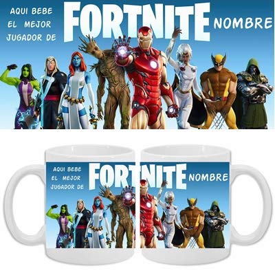 Taza FORNITE Personalizada con Nombre/Texto. Regalos Personalizados. Cerámica.