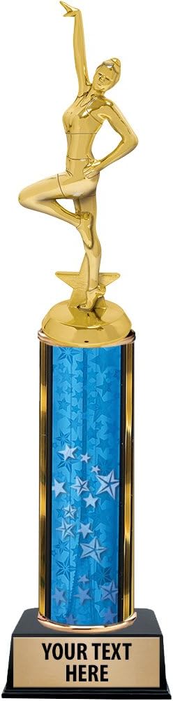 Crown Awards 11" Gold Contemporary Dance Trophies - Dancing Trophy Award with Custom Engraving Prime