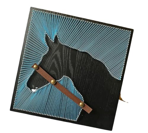 ZHONGJIUYUAN String Art Kit, DIY Craft Kit voor volwassenen, voor beginners tot gevorderde ambachtslieden, ambachtelijke een handgemaakt geschenk - paard (30 x 30 cm)