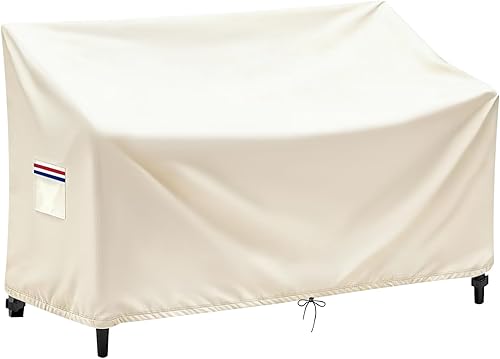Funda de sofá biplaza para exteriores, impermeable, para sofá biplaza, sofá, muebles, 58 pulgadas de largo x 33 pulgadas de ancho x 32 pulgadas de