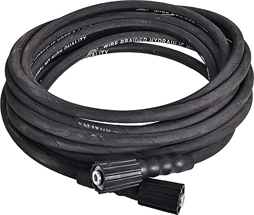 Image of Pressure Washer Hose Pipe | 6 Meter | Steel Braided Rubber | Compatible With all types of Pressure Washers | Heavy-Duty Construction | Black Molded Pipe | Explosion Proof