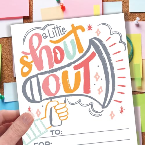Fun-Shout-Out-Cards-For-Employees-Office-Staff-Teachers-and-Students-Appreciation-and-Recognition-Reward-Cards-For-School-or-Work-Bulletin-Board-50-Count