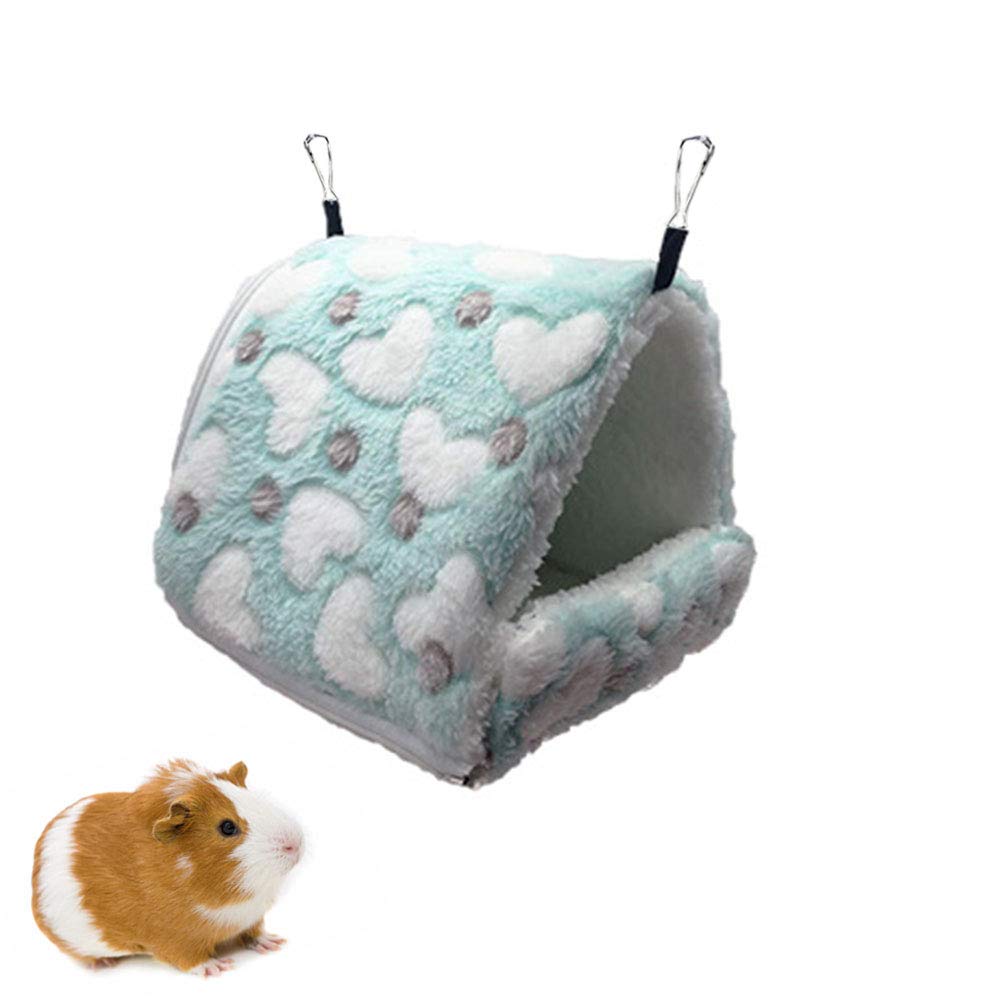 Oncpcare Detachable Winter Warm Guinea Pig Bed, Plush Sugar Glider Hammock Nest Home, Small Animal Cage Accessories Bedding for Hamster Chinchilla Ferret Squirrel Degu
