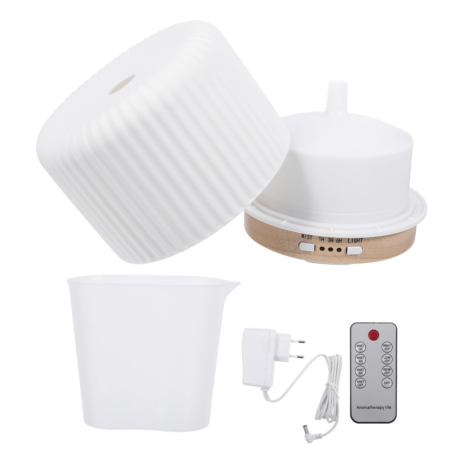 ULTECHNOVO Diffusore di Oli Essenziali e Umidificatore 220ml con Tecnologia a Vapore Silenziosa in Materiale e Legno, per Stanza da Dormire e Spa