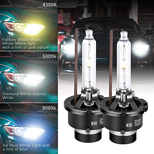 D4S/D4R 6000K Xenon Hid Replacement Bulb White Metal Stents Base 12V Car Headlight Lamps Head Lights 35W 1Pair (D4S/D4R) #TOP1