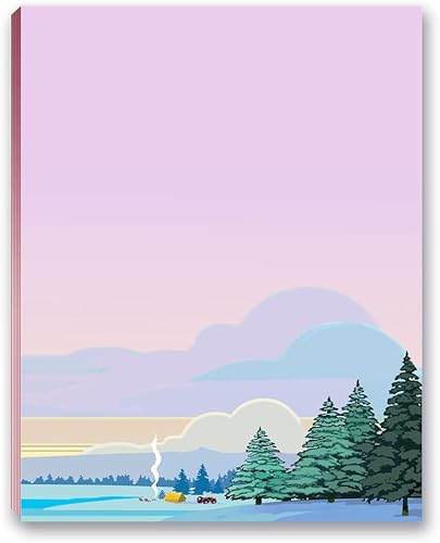 Miniatura 3 de Stonehouse Collection Mountian Bloc de notas – 4 blocs de notas de escenas naturales surtidos – Sunests de montaña – Lista de compras, profesores,