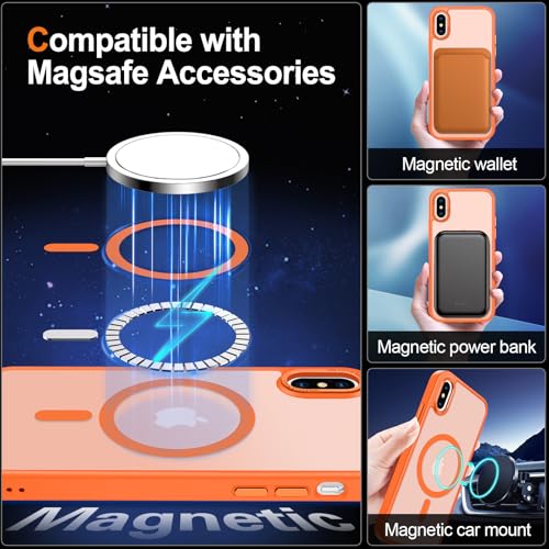 Coque iPhone X compatible MagSafe de 5,8 pouces mate orange - 3