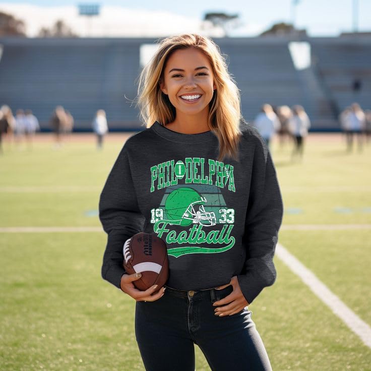UNIQUEONE Game Day Sweatshirt Women Football Sweatshirts Football Mom Hoodie Touchdown Shirt Casual Crewneck Pullover - Image 4
