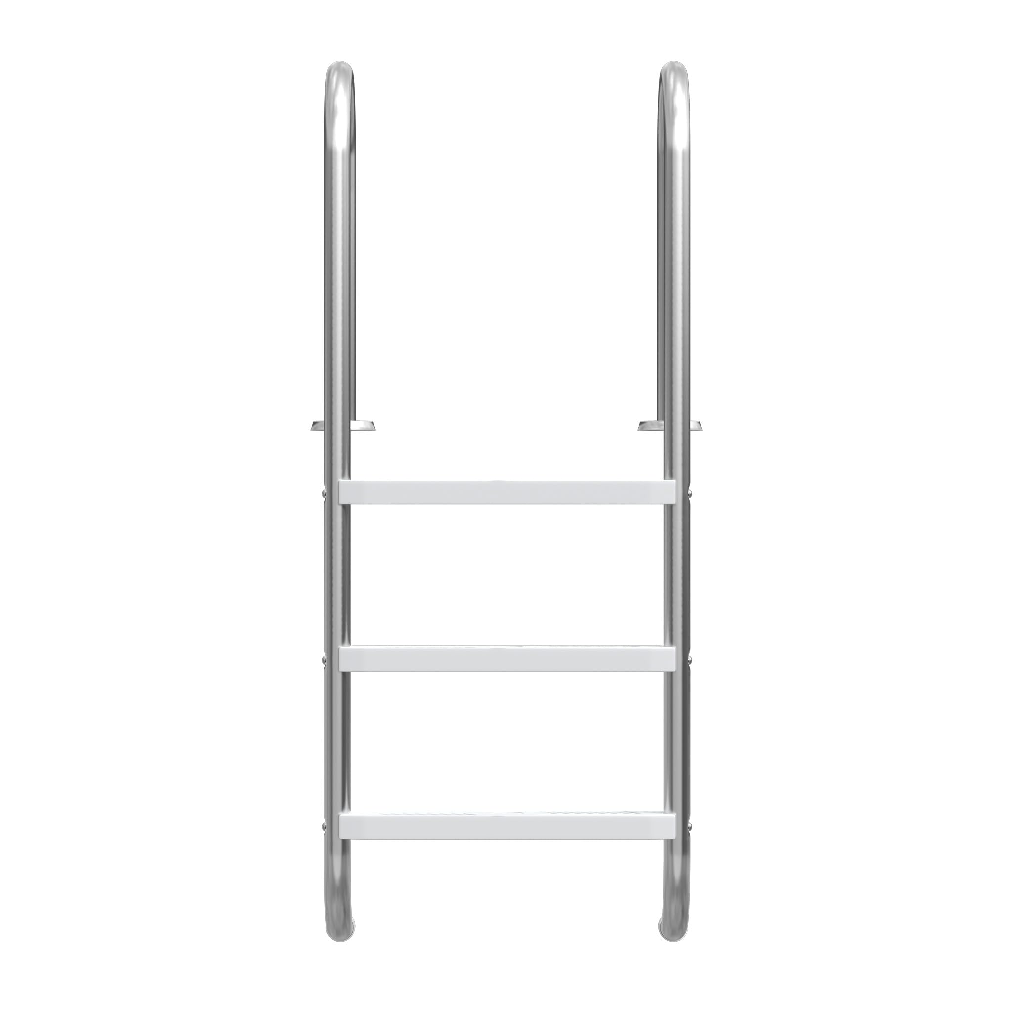 LZQ Escalera De Piscina De Acero Inoxidable Con 3 Peldaños Antideslizantes, Soporta Hasta 150 Kg, Para Piscina Y Jardín, 132 X 54 X 26,5 Cm