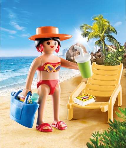 PLAYMOBIL Special Plus 70300 Urlauberin mit Liegestuhl, ab 4 Jahren – Ansicht 2