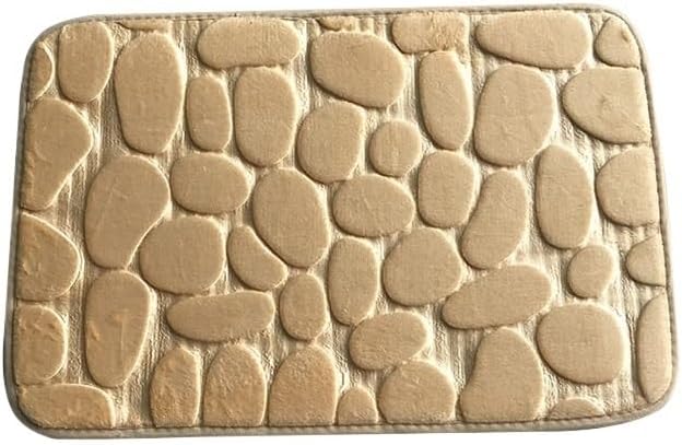 Miniatura 7 de Alfombra de Baño con Relieve De Adoquines, Felpudo Antideslizante, Para Lavabo De Bañera, Suelo Lateral, Almohadilla De Espuma Viscoelástica, Para