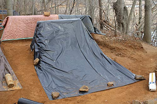7X9 Black 22Oz Heavy Duty Vinyl Tarp - 3' D-Rings - 100% Waterproof - Extremely Strong And Durable #TOP3