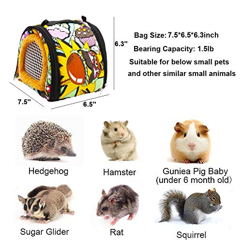 ADOGGYGO Small Animals Guinea Pig Hamster Carrier Bag with Strap Breathable Portable Outgoing Bag for Hamster Hedgehog… - Image 6