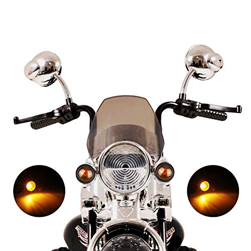 Clignotants moto universels bullet chrome pour custom et cafe racer - 5
