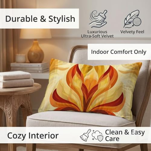 Housse coussin 40x60 taie oreiller fleur rectangulaire salon - 3