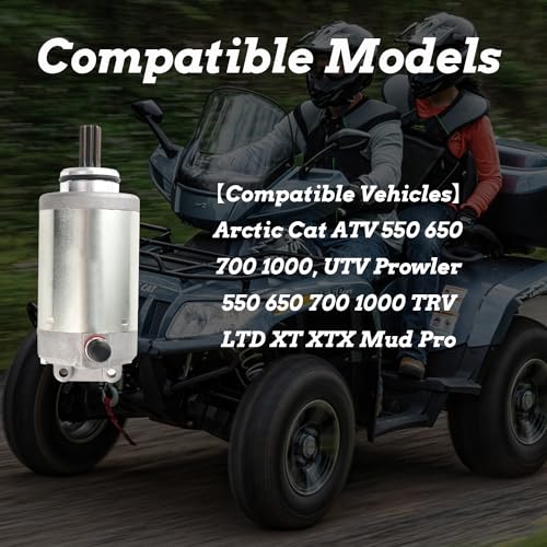 MOTOBULL Starter Motor 0825-024 Compatible with Arctic Cat ATV 550 650 700 0825-011 0825-013 0825-014 18882 SM64 410-22038 SMU0433 49-5355 by MOTOBULL - Image 2
