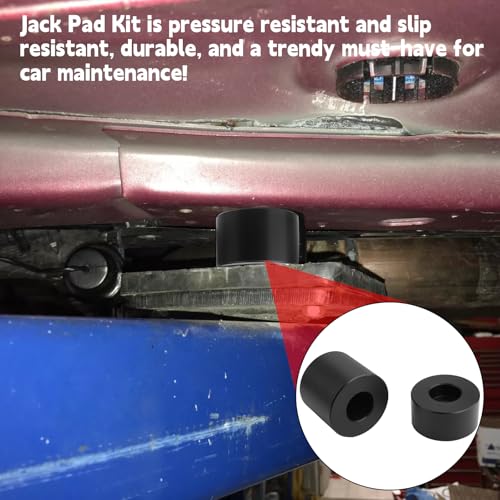 Image of Jack Pad Kit for Dodge Challenger Accessory Charger Magnum Hellcat 300 2008-2017 Front and Rear Jack Stand Pad Lift Kit