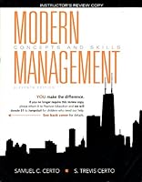 MODERN MANAGEMENT CONCEPTS AND SKILLS: INSTRUCTOR'S REVIEW COPY 0136010601 Book Cover