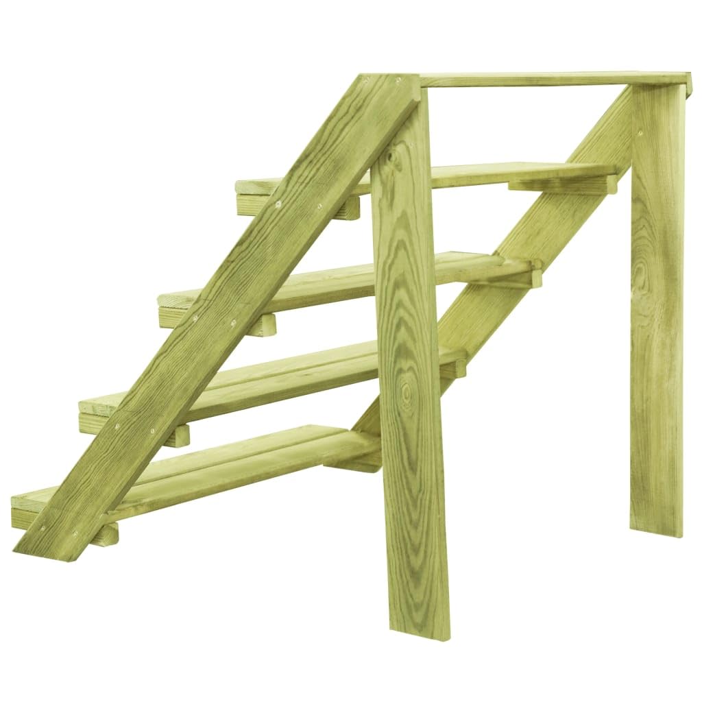 vidaXL Soporte para Plantas Jardinera Caja Arriate Almacenamiento Jardín Patio Exterior Decoración Hierbas Madera de Pino Impregnada