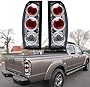 Nixon Offroad Tail Lights for Nissan Frontier 1998 1999 2000 2001 2002 2003 2004 Tail Lamps LED Rear Lights Car Rear Lamps Assembly Replacement 1Pair (Chrome Housing / Clear Lens)