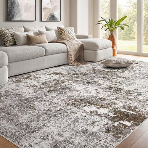 DMOYEST Living Room Area Rugs - 9x12 Washable Abstract Large