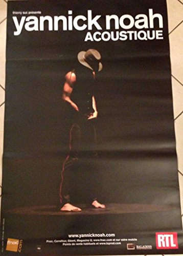 Affiche Yannick Noah Acoustique format grand poster 80X120 cm pour salon
