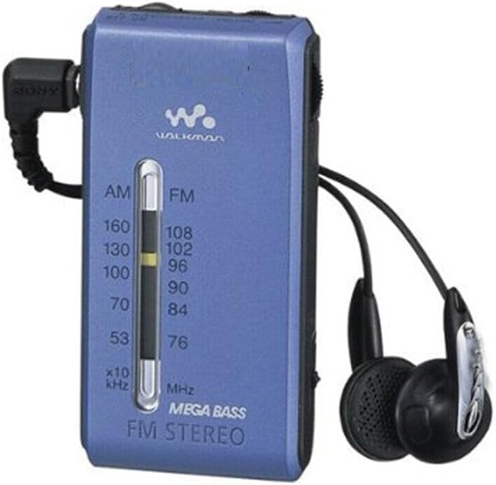 SRF-S84 Pocket Portable Radio, AM FM Stereo Portable Shortwave Mini Radio with Super Compact Bass Stereo Earphone Plug Set Earphone for Travel (Silvery)