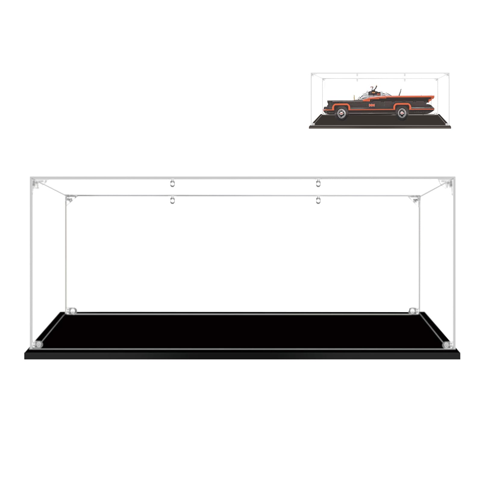 Vitrine für Lego 76328 - Acryl Klar Schaukasten für [Batmobile] Modellbausatz - Vitrine - 55x25x18cm | 2mm