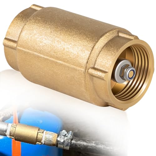 1" Brass Check Valve for Well Pumps, One-Way Backflow Preventer, 1" Female NPT, Compatible with Merrill MFG CVNL100, 700 Series, No-Lead Brass Construction