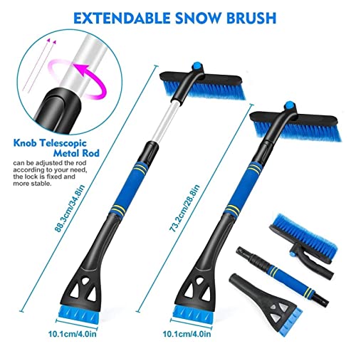 Cepillo de nieve desmontable XMING con diseño sin rayas y mango de espuma 2