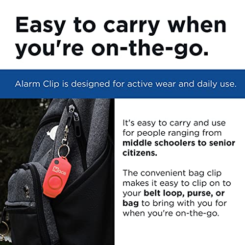 Image of Mace Brand 130dB Personal Alarm Key Chain with Bag Clip, Backup Whistle, and Hidden Off Button for Self Defense, Red