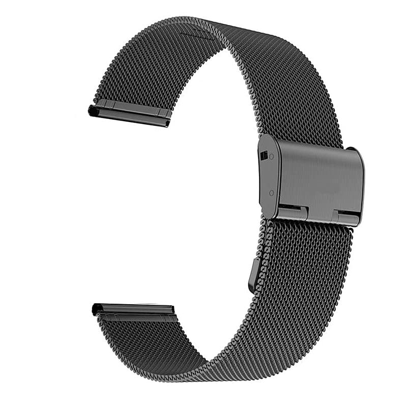 Ewatchaccessories 22mm stainless Steel Black Interchangeble Watchband Strap Mesh Bracelet Adjustable Metal Strap-1 (B0B685D1YH) Amazon Price History, Amazon Price Tracker