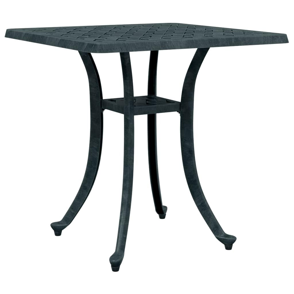 vidaXL Garden Table, Side Table for Dinner Coffee Decorative, Dining Table for Outdoor Terrace Balcony Patio Yard, Green Cast Aluminium