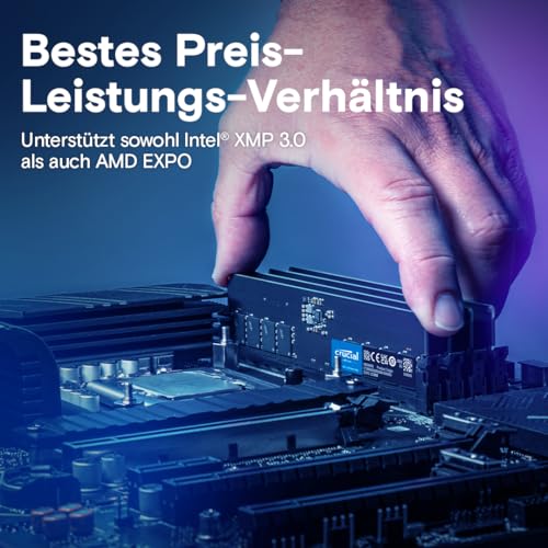 Crucial DDR5 RAM 32GB Kit (2x16GB) 4800MHz, PC Computer Arbeitsspeicher, CL40 - CT2K16G48C40U5 – Ansicht 5