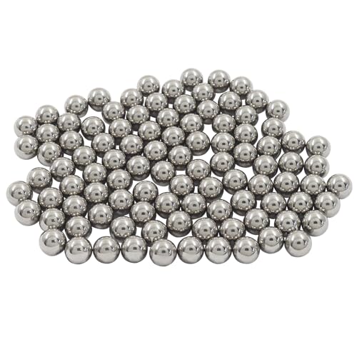 Bivethoi 100 Pack Carbon Steel Bearing Balls, 8mm Precision Steel Balls Polished Bearing Balls for Industrial Equipment/DIY Enthusiasts